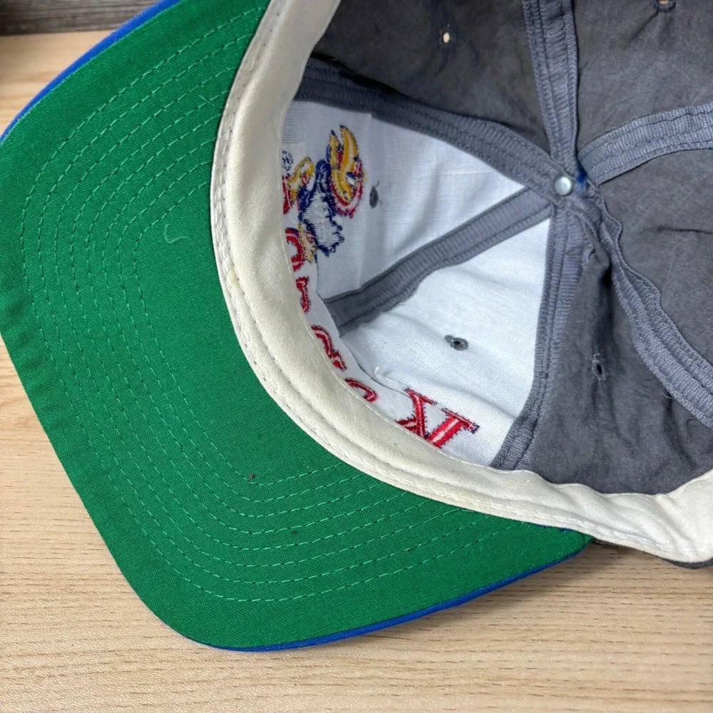 Vintage Kansas‎ Jayhawks Hat Cap Youth Snapback Gray Basketball The Game Boys